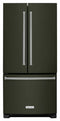 KITCHENAID KRFF302EBS 22 Cu. Ft. 33-Inch Width Standard Depth French Door Refrigerator with Interior Dispenser - Black Stainless Steel with PrintShield™ Finish