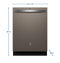 GE APPLIANCES GDT650SMVES GE® Fingerprint Resistant Top Control with Stainless Steel Interior Dishwasher with Sanitize Cycle