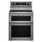 KITCHENAID KFED500ESS 30-Inch 5 Burner Electric Double Oven Convection Range - Stainless Steel